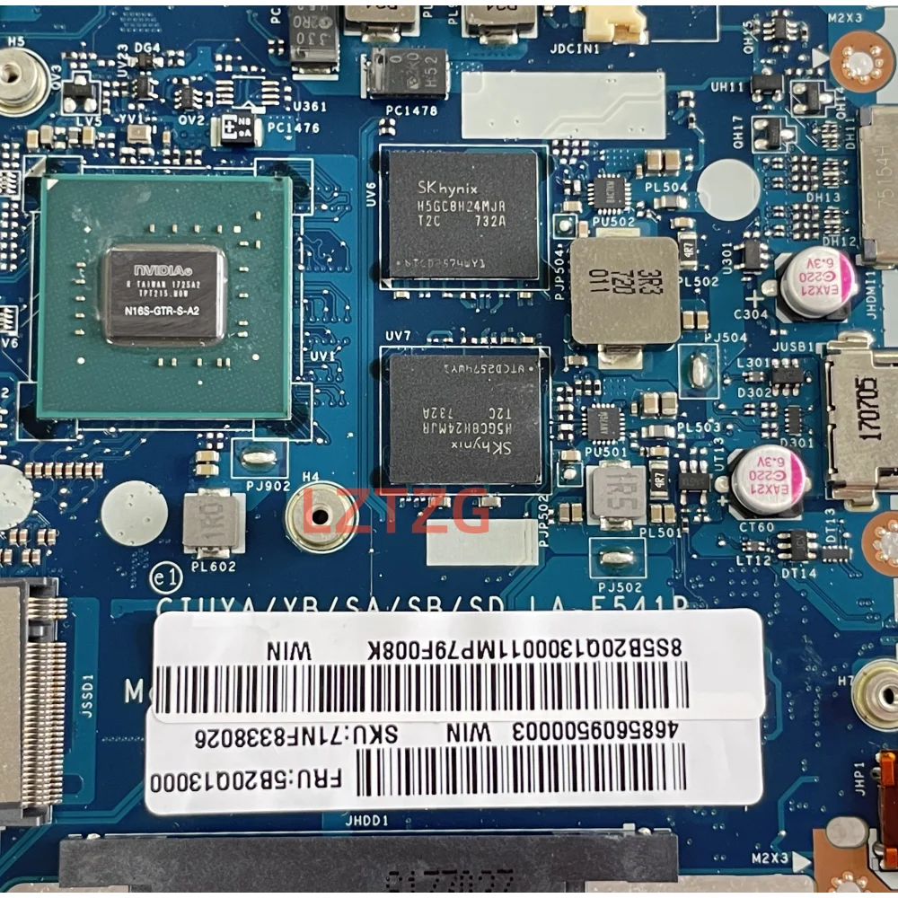 Imagem -02 - Placa-mãe Portátil para Lenovo Lenovo Ideapad Yoga 52014ikb Flex 5-1470 Cpu I78550u N16v-gtr-s-a2 2g Fru 5b20q13000 La-e541p