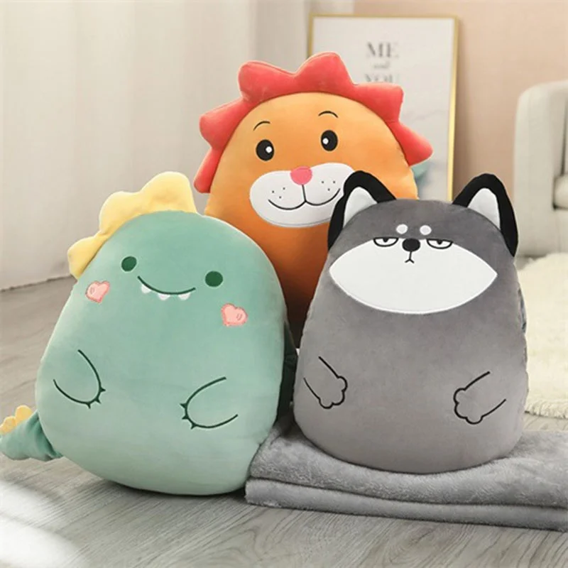 Cartoon animals soft cute gloves warm hands in winter student office hand warmers hand warmers cover hand dual-use sleeping pill