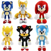 30cm Sonic peluches toy  cartoon hedgehog Amy Rose knuckle tail soft stuffed doll child birthday Sonic lovely  toys