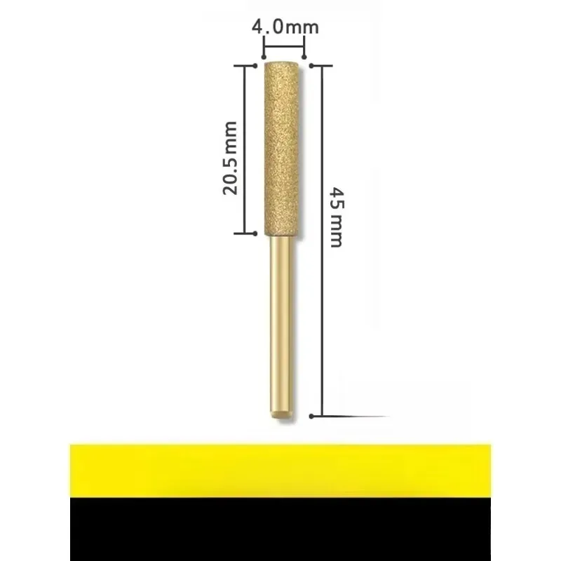 Электрическая точилка для бензопилы Sut с титановым покрытием, алмазный напильник высокой твердости, диаметр 4,0 мм/4,8 мм/5,5 мм, 1 шт.