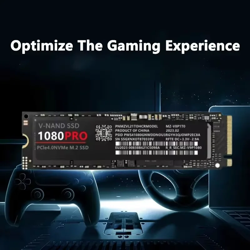 PS5 노트북 데스크탑 PC용 SSD 내장 솔리드 스테이트 하드 드라이브, 정품 M.2 2280 PCIe Gen 5.0x4 NVMe, 1080PRO, 4TB, 2TB, 1TB, 신제품