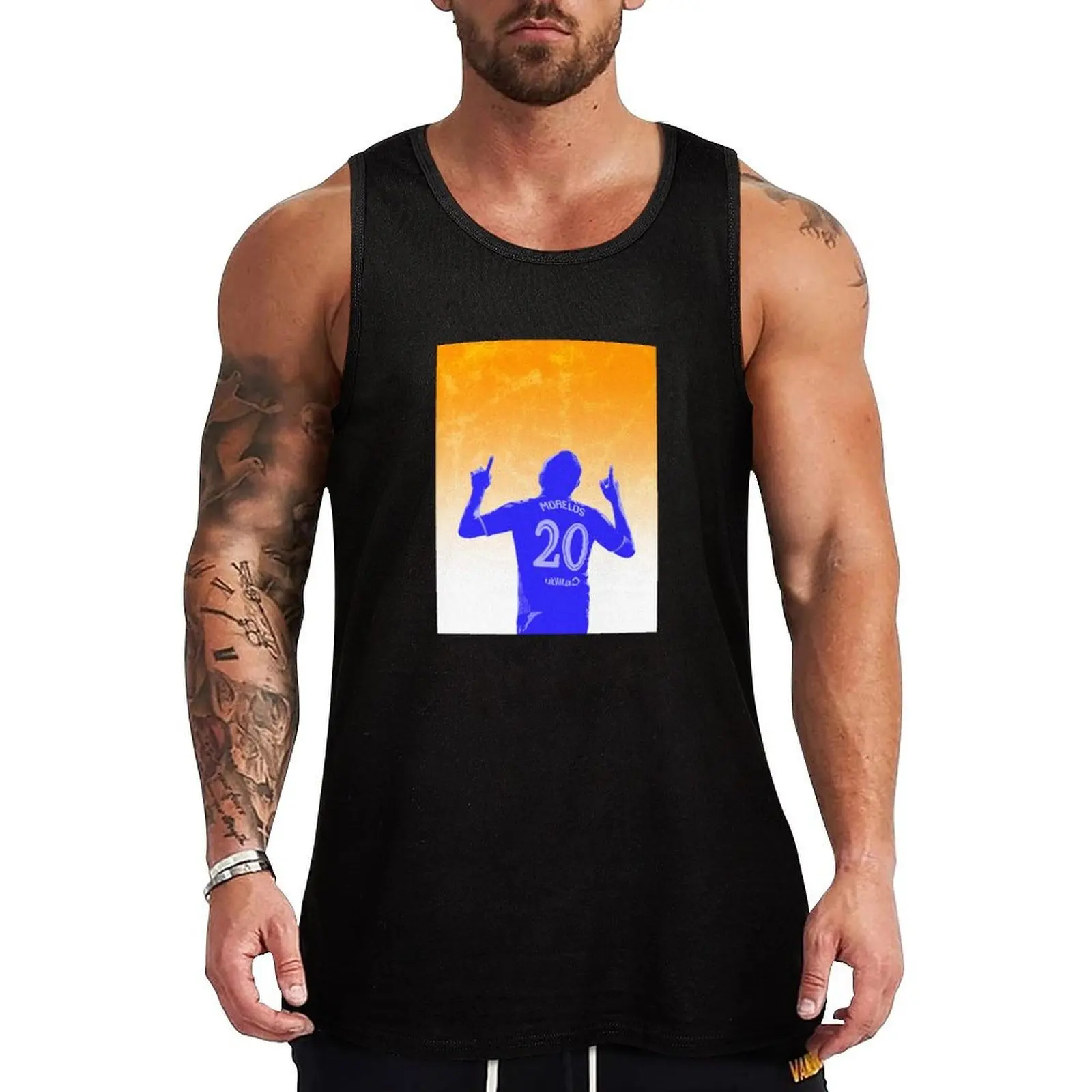 Camiseta sin mangas Glasgow Rangers Alfredo Morelos, camiseta sin mangas para entrenamiento, camiseta sin mangas para gimnasio y fitness