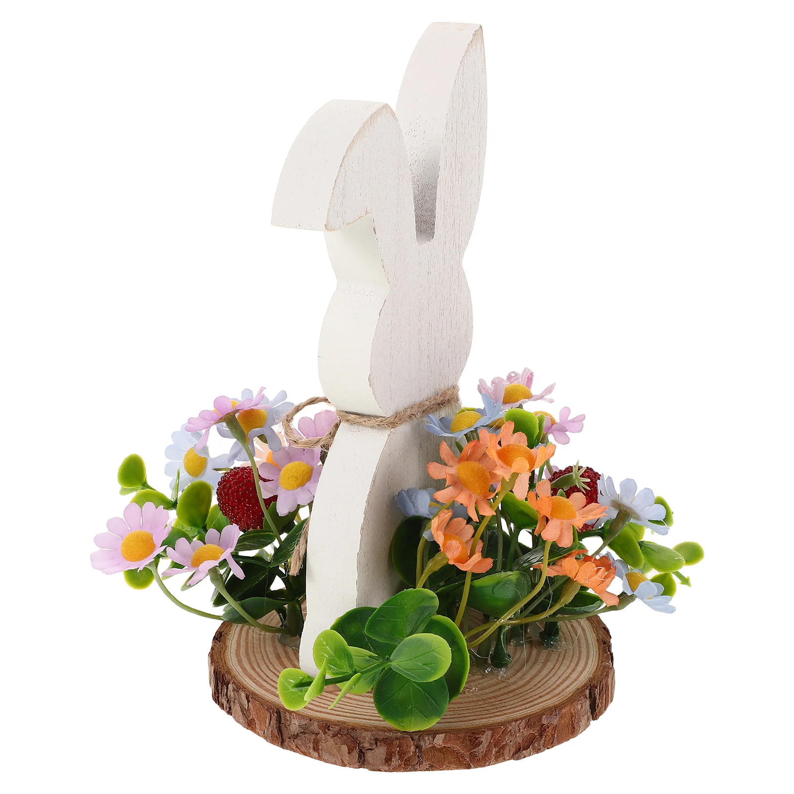

Farmhouse Bunny Decor Wooden Easter Decoration Sign Rustic Spring Bunny Tabletop Ornament for Living Room Bedroom Shelf Decor