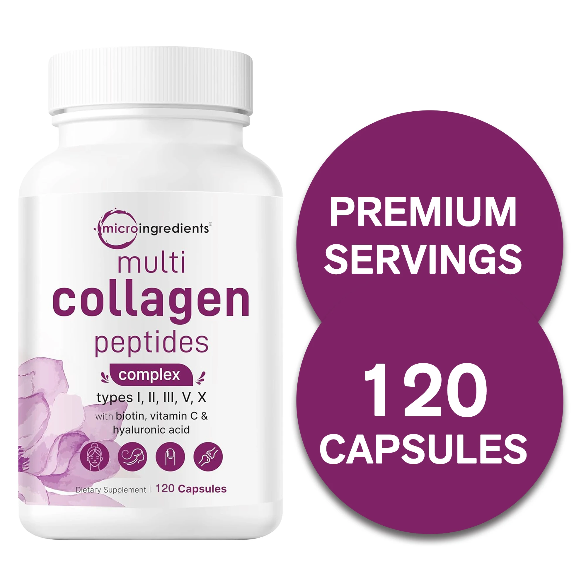 Multi Collagen Peptide Supplement, Support Joint Pain Relief, Cartilage Repair & Skin Whitening
