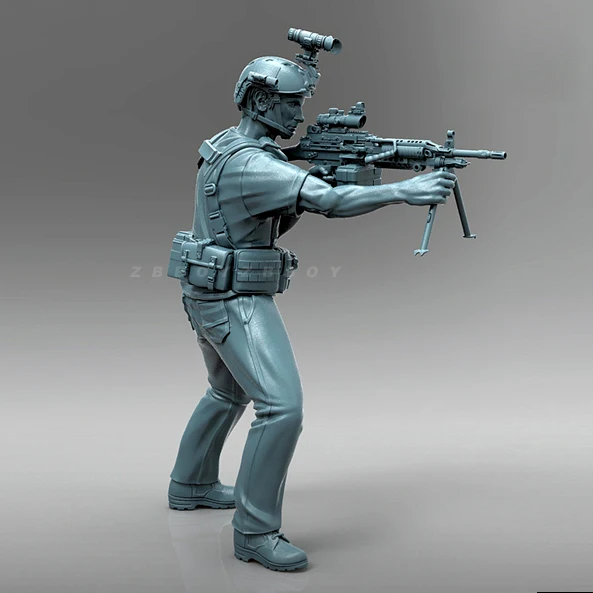 1/35 Resin Soldier Modellbausatzfigur farblos und selbst zusammengebaut A-2085