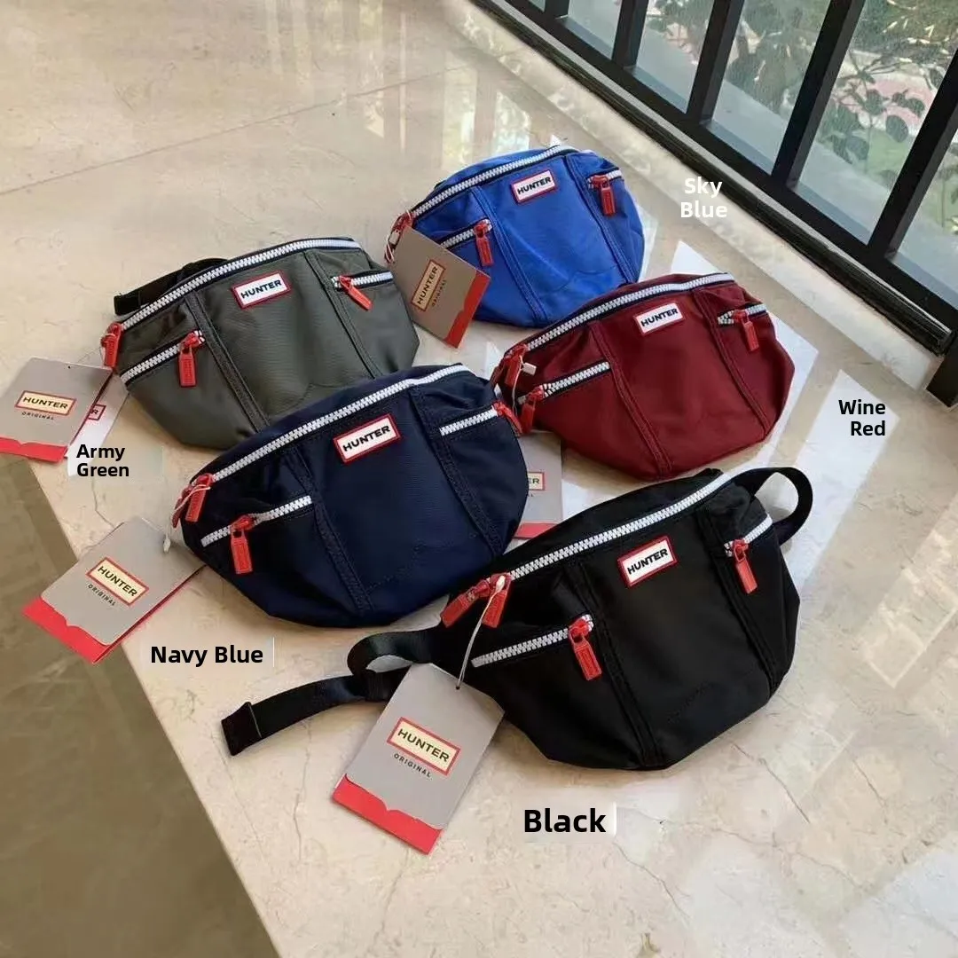 

ex Lightweight Spor Crossbody Bag Waterproof Waist Pa Faionable Modern Nylon Leisure Casual Zipper Closure Bapa