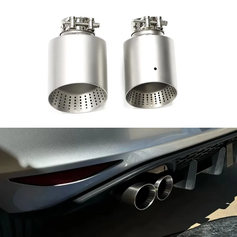 1 PC Exhaust Muffler Tip For VW MK7 Golf 7 Golf R GTI  Matte Stainless Steel Exhaust Tip 51mm 54mm 57mm 60mm 63mm Muffler Nozzle