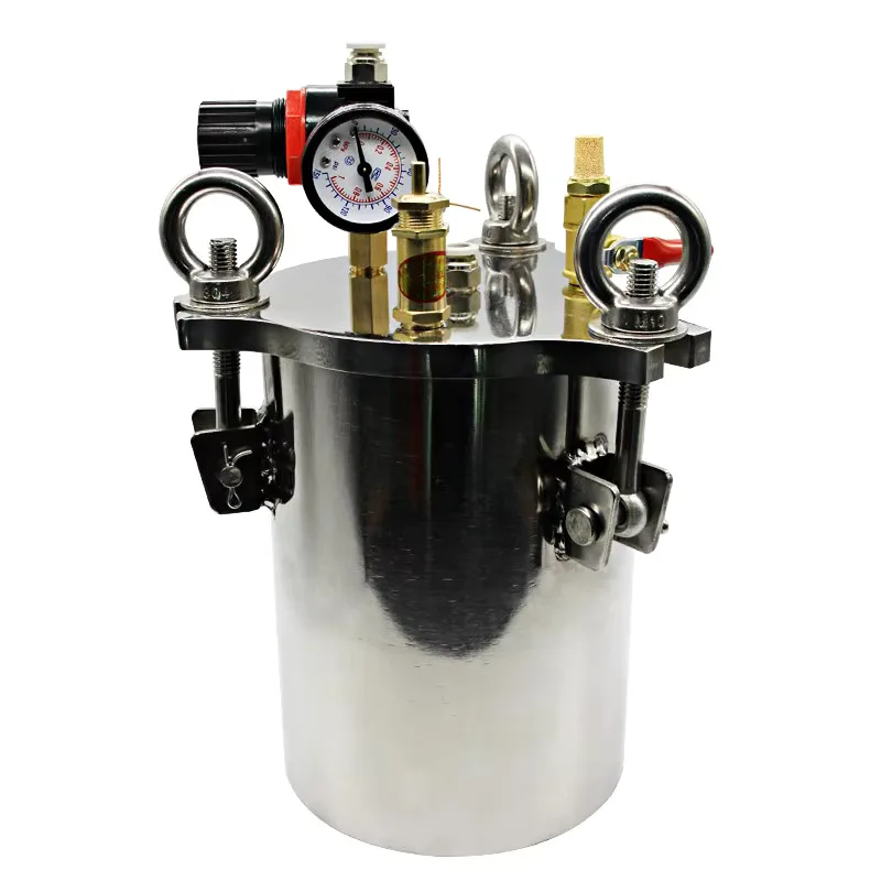 304 Dispensing Bucket Liquid Glue Dispensing Stainless Steel Pressure Tank Glue Dispensing Storage Tank 1/2/3/5/8/10/15/20L