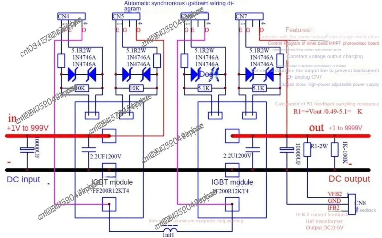 Customized Automatic Synchronous Buck IGBT Module Driver Control Panel MPPT