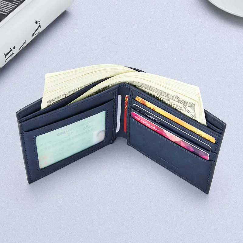 Wallet men's new leisure senior light business ultra-thin youth small coin wallet long money clip wallets for men