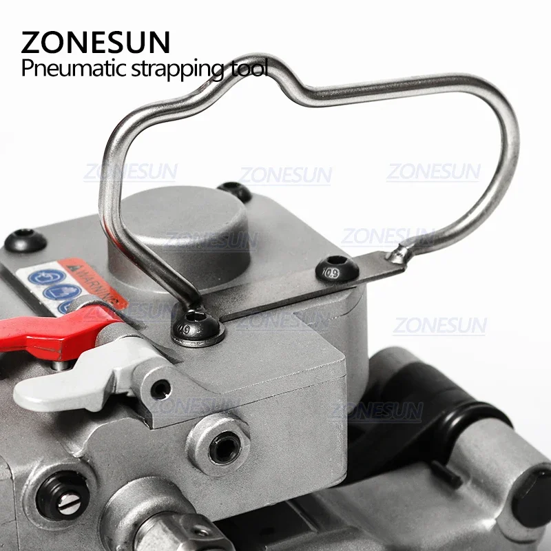 Imagem -03 - Zonesun Pneumática Strapping Machine Strap Bander com Fricção Welding Máquina de Embalagem pp Pet Poli 1319 mm Aqd-19 25