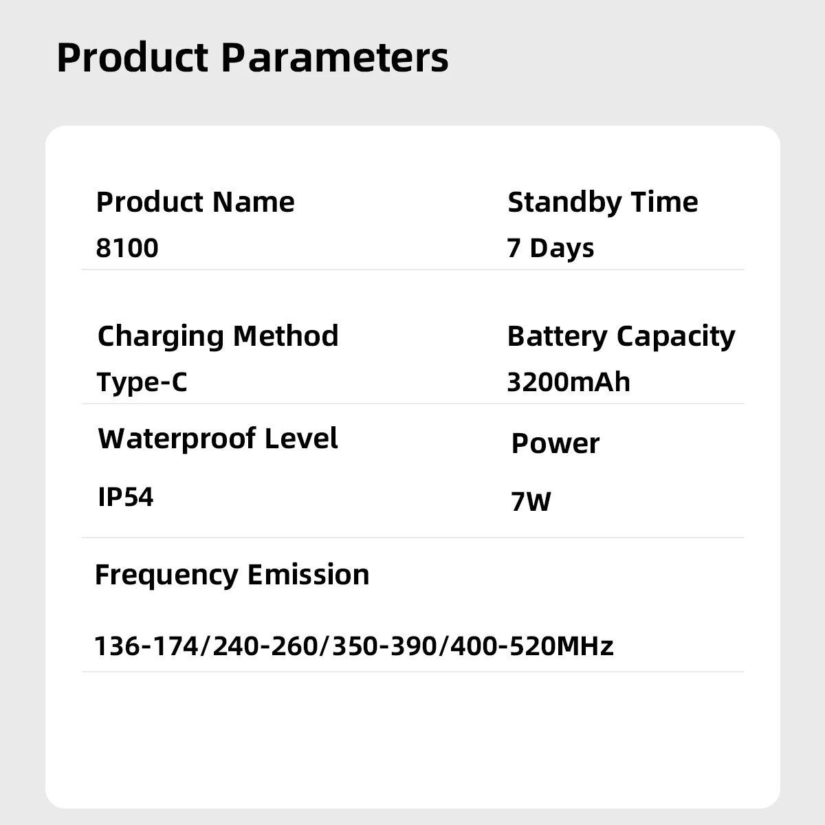 HX-8100 Walkie Talkie 7W UHF/VHF 4-pasmowy, z funkcją szybkiego parowania jednym przyciskiem, skanowaniem kanałów, VOX, kolorowym wyświetlaczem i baterią o dużej pojemności