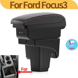 For Ford focus 3 Armrest box For Ford Focus mk3 III Car Armrest box Center Storage box Interior Retrofit Car Accessorie