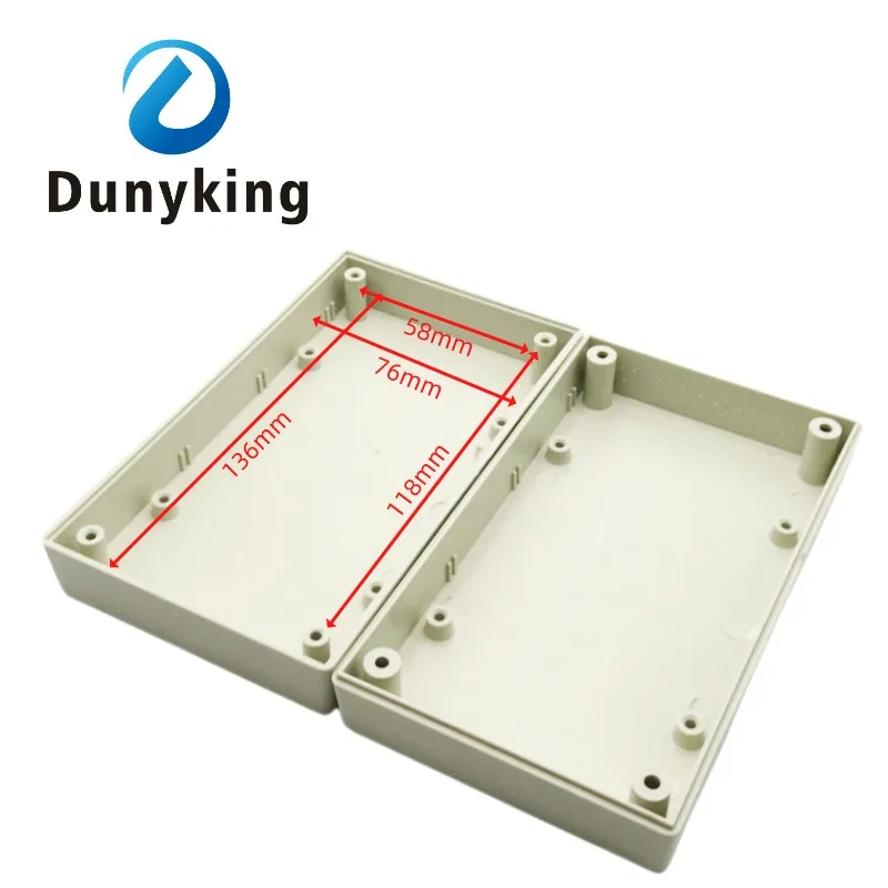 1pcs Waterproof Plastic Project Electronic Instrument Case Enclosure Box 140X80X40mm White Wire Junction Boxes