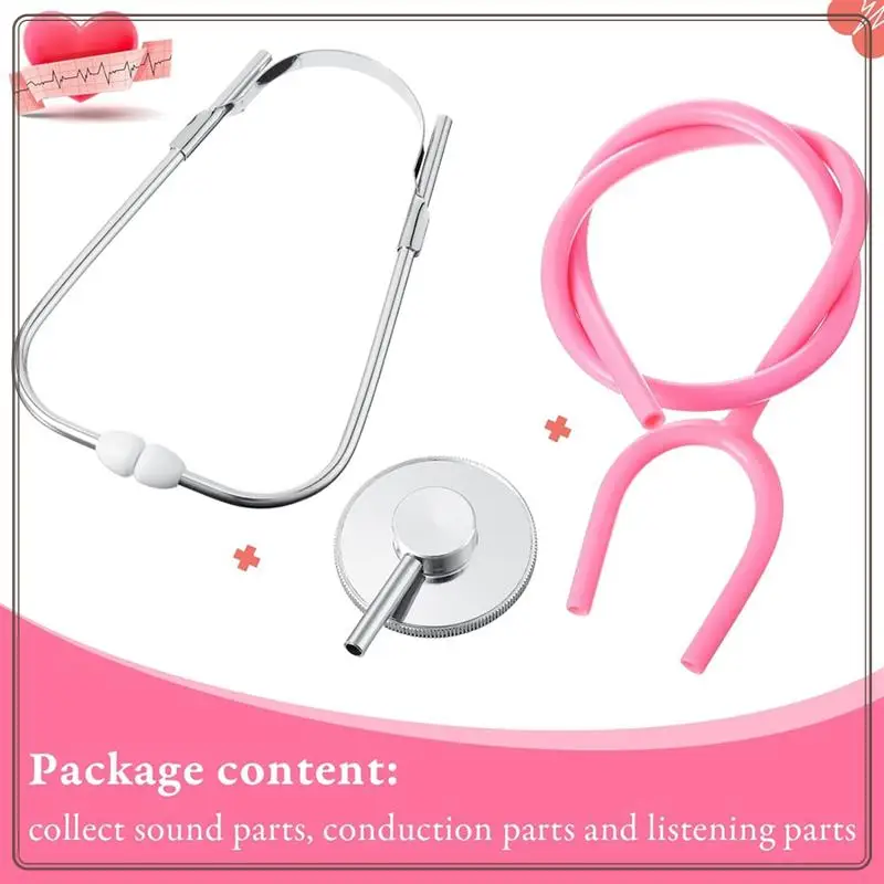 Reliable-Kids Stethoscope Toy Stethoscope Real Working Stethoscope For Children Nursing Stethoscope  Kit 4 Colors Durable