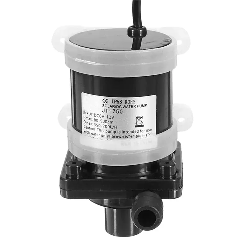 【OFF SHELF】Submersible Pump Ultra-Quiet JT-750 DC Brushless Motor 12V 700L/H Micro Cycle Solar Water Pump High Lift,Shower Pump