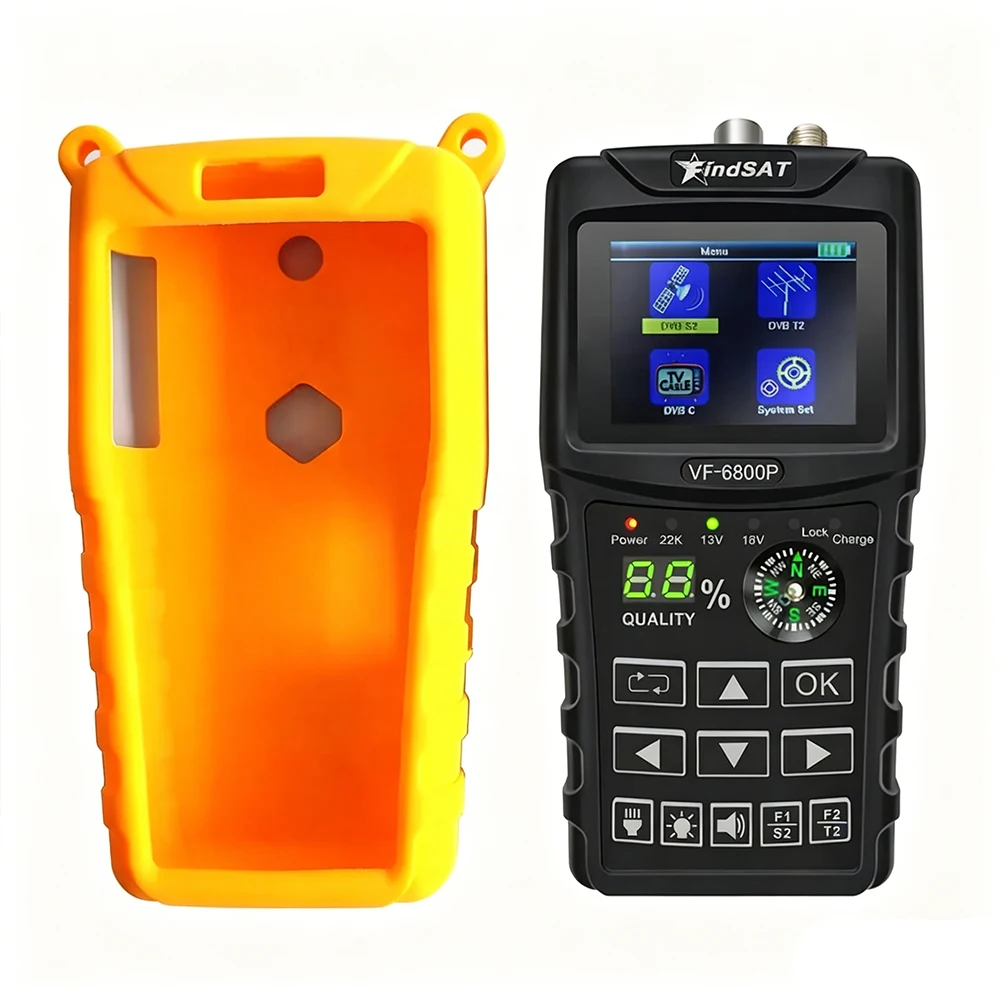 Digital Satellite Finder Meter 2.4 Inch LCD DVB-S2/DVB-T2/DVB-C MPEG4 HD TV Signal Detector Sat FinderFor TV Antenna Setup