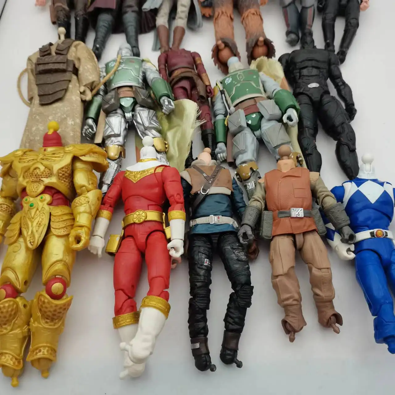 Action Figure Carbonized Mandalorian Rebel Trooper Original Star Rangers 6in Black Series Model DIY Collection Incomplete No Box