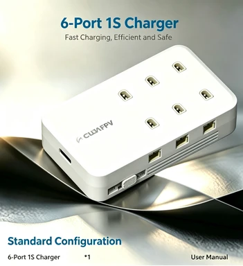 Professional BETAFPV 6 Ports 1S LiPo Battery Charger Hub Multi Channel Fast Charging for FPV Tiny Whoop Drone 3.7V Batteries