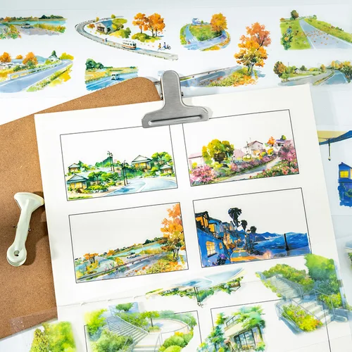 Imagen 2 del producto 1 unids/lote de cintas adhesivas de decoración DIY después de algunas cintas de papel japonesas para mascotas de primavera y otoño, pegatinas, cintas adhesivas