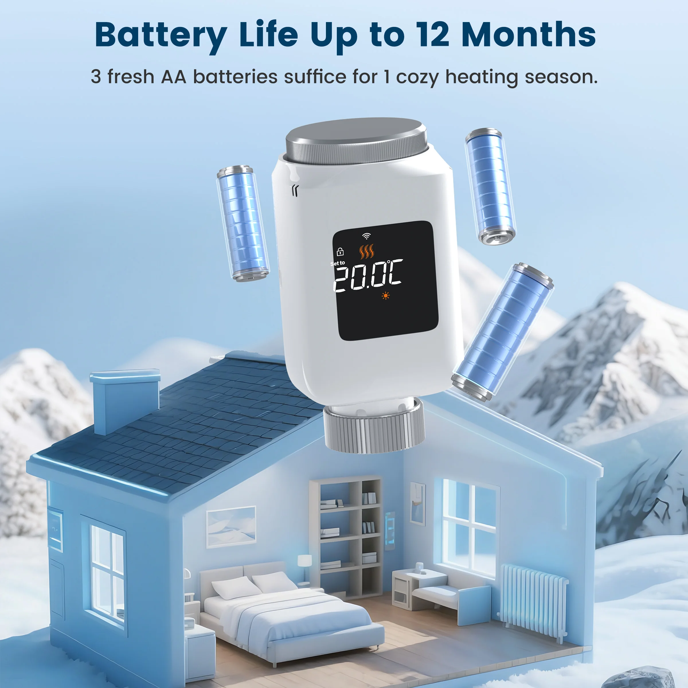 GIRIER Tuya Smart Thermostatic Radiator Valve ZigBee/WiFi TRV Thermostat Radiator Works Alexa Hey Google Supports Home Assistant