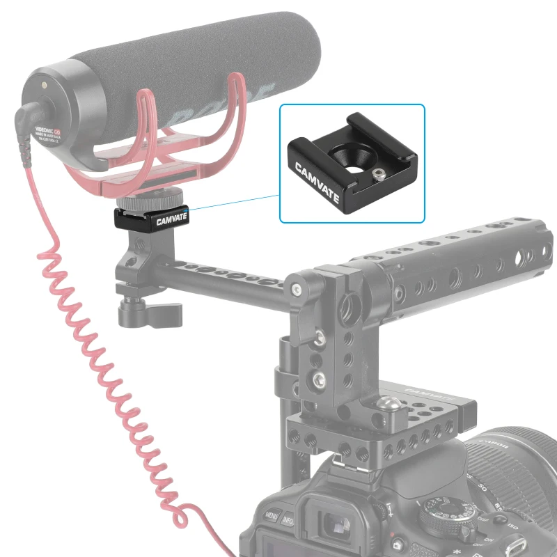 CAMVATE Hot Cold Shoe Mount Adapter With 1/4