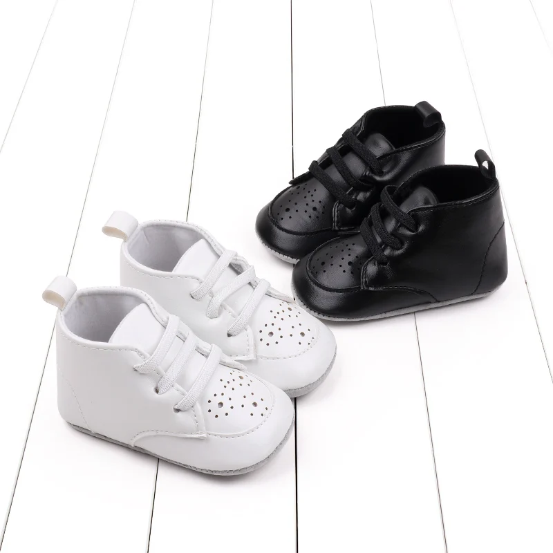 Scarpe bambino bambino primavera e autunno stile morbido PU e cotone 0-9-18 mesi ragazzi e ragazze 2024 nuovi stivali moda scarpe BHX3194