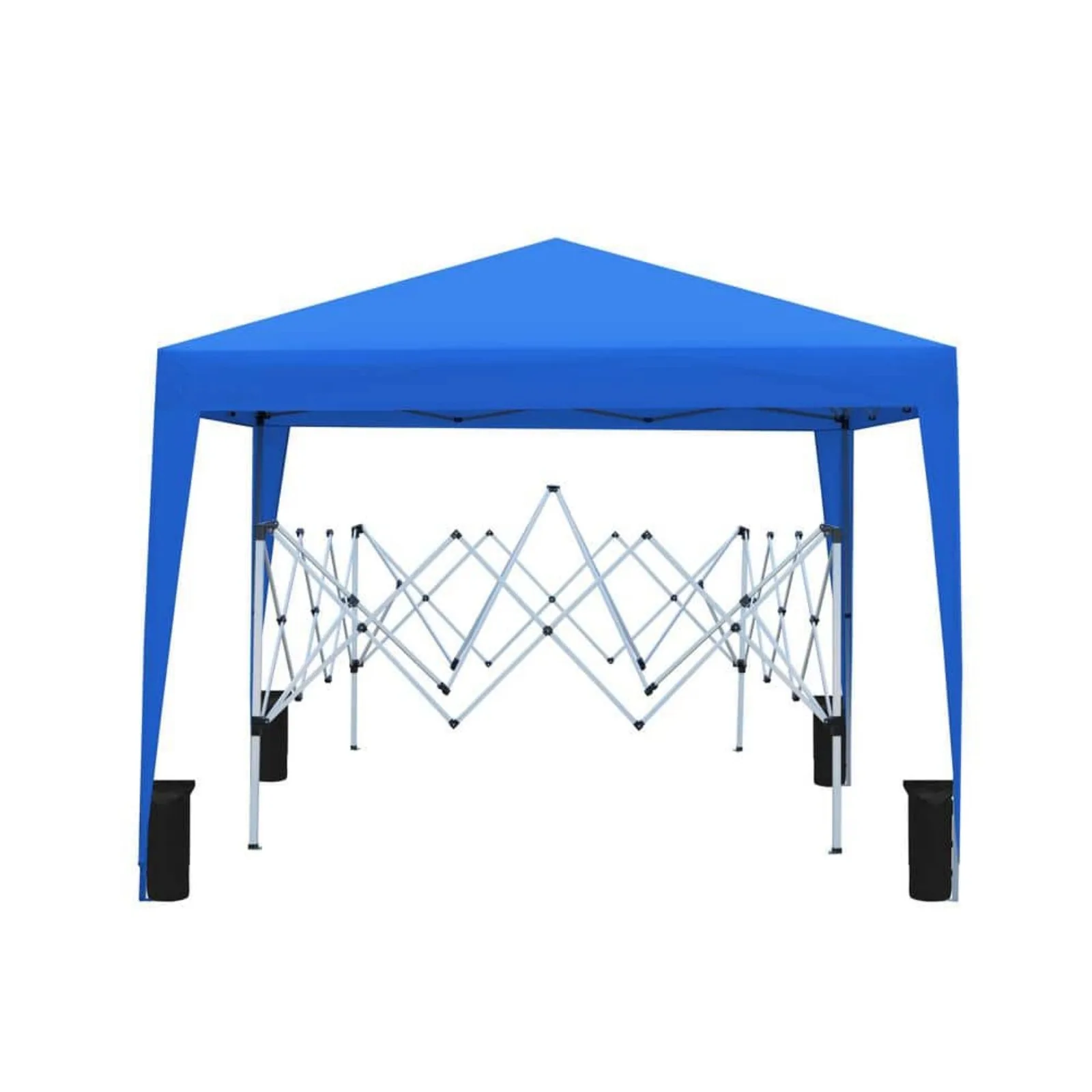 US Outdoor 10 ft. x 10 ft. Grey Pop-Up Gazebo Foldable Event/Party Canopy Tent with 4-Pieces Weight Sandbag and Carry Bag