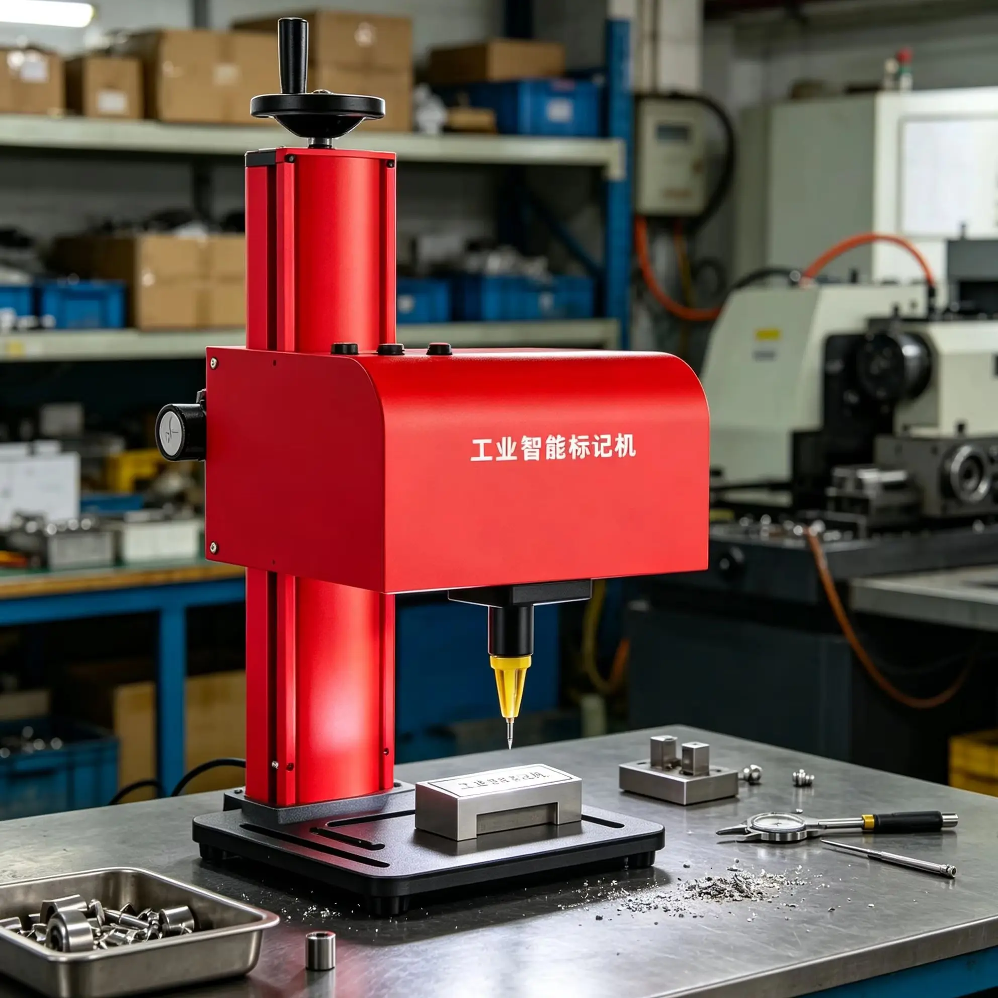 Desktop Electric Marking Machine Metal Engraver For License Plate Aluminum Nameplate Coding Tool