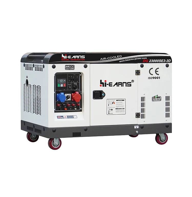 hiearns 16KW 20KVA Quiet Air-cooled  Generators Silent Type for Home Use with DC30T controller