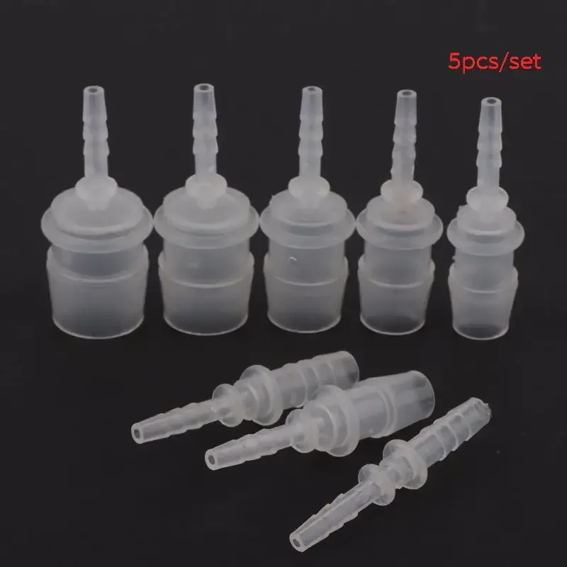 5Pcs Plastic Flexible Hose Two-way Head Connector Reducer Fitting Adapter For Water Pipe Repair Garden Aquarium Laboratory