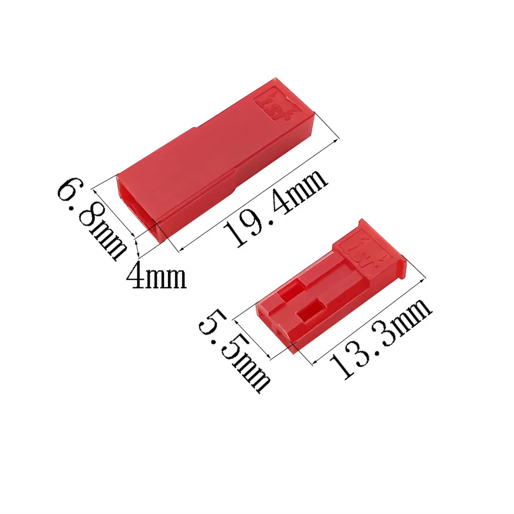 Red JST SYP 2 Pin Male Plug and Female Socket Plastic Housing Shell Crimp Terminal Connector Kit For LED RC Battery Toys DIY