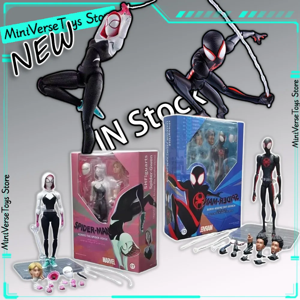 

【In Stock】 Ct Toys Spiderman Miles Morales SHF Spider-Man Across The Spider-Verse Anime Action Figure Figurine Customized Toys