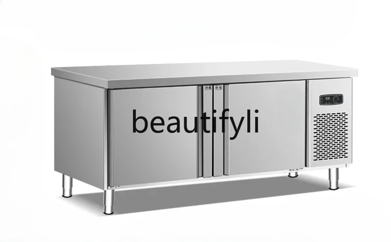 

Air-cooled refrigerated workbench freezer freezer stainless steel console fresh-keeping cabinet 80~200cm