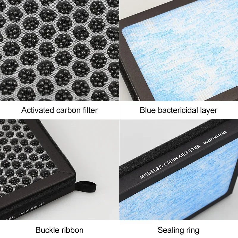 

2 шт. для Tesla Model 3 Model Y HEPA N95 активированный углем PM2.5 очиститель воздушного фильтра кондиционер сменный комплект автомобильные аксессуары
