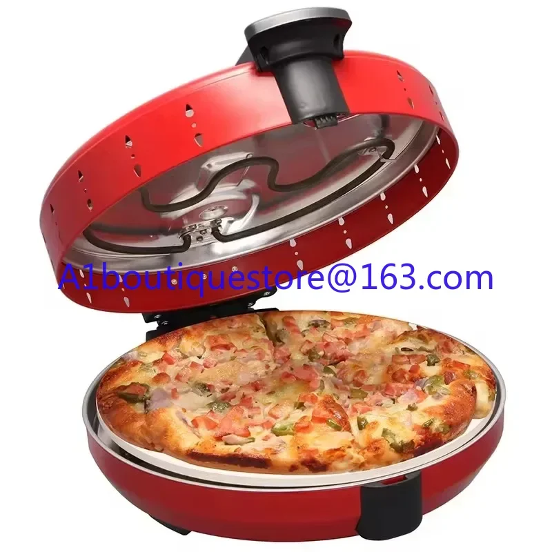 

Electric pizza maker with stainless steel case