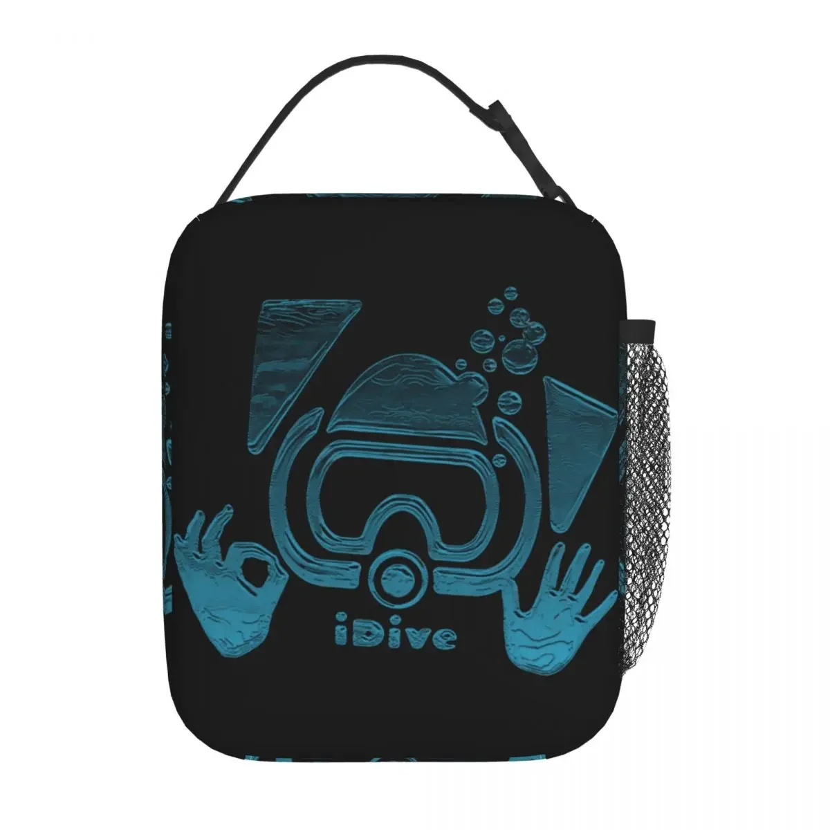 

Scuba Dive Blues IDive OK Insulated Lunch Bag Thermal Bag Reusable Diver Sea Snorkeling Sports Diving Leakproof Lunch Box Tote