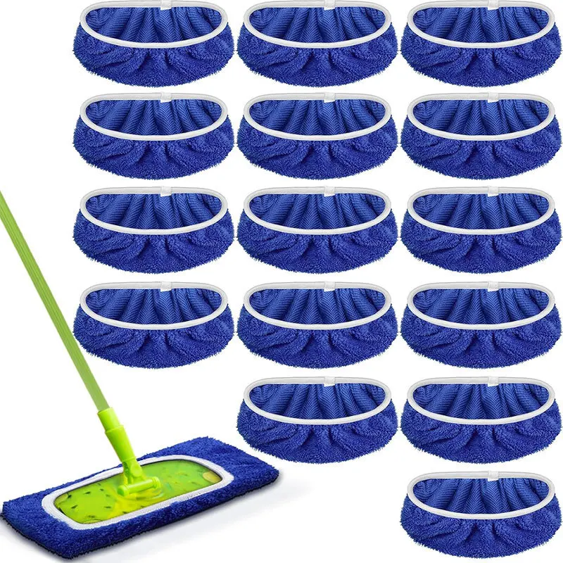 Household Flat Mop Wet And Dry Coral Velvet Flat Mop Replacement Cloth Cover Washable Reusable Replacement Cloth Cover Mop