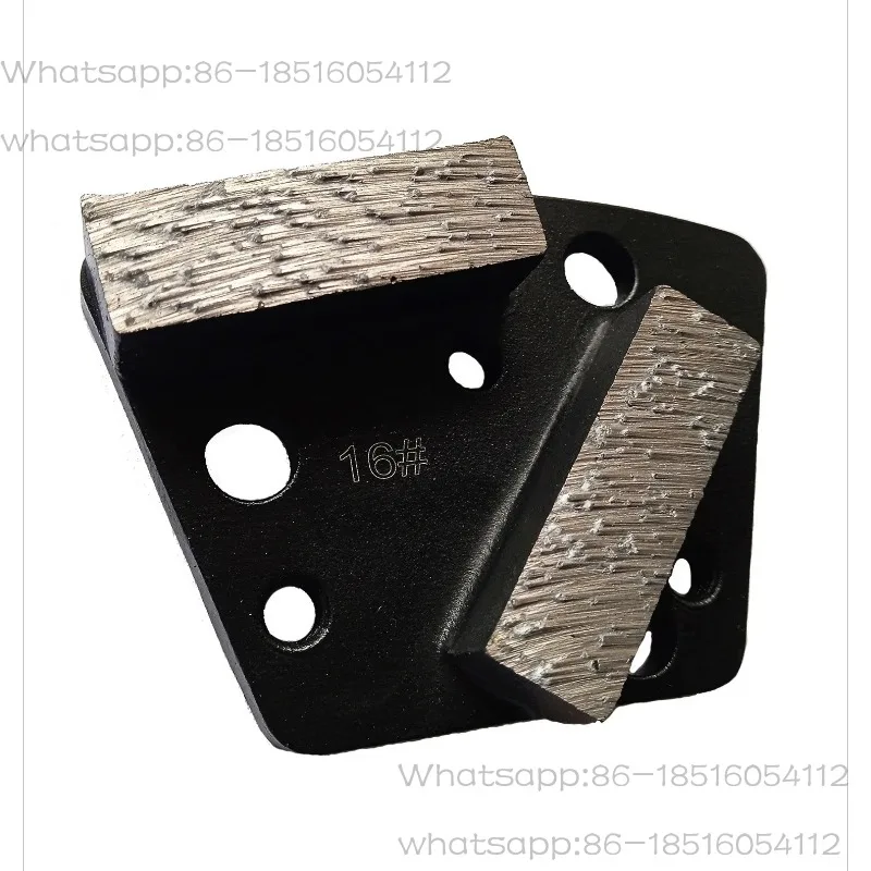 Trapezoid Sintered Diamond Segment Metal Grinding Disc 6 Hole General Block Wheel Abrasive For Epoxy  Concrete Floor