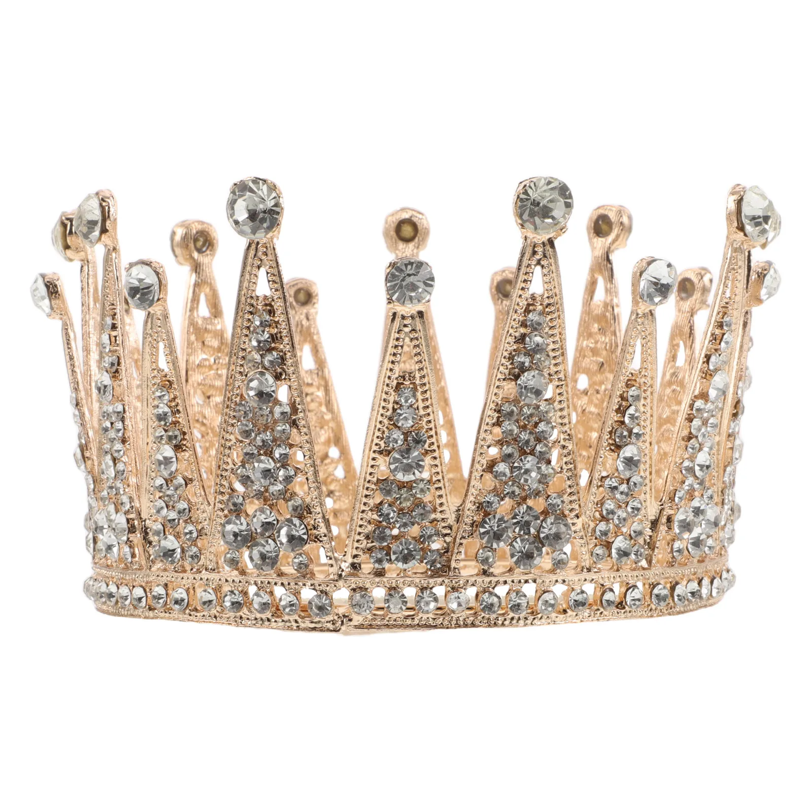 

Full Round Bridal Crystal Crown Rhinestone Princess Tiara Wedding Birthday Party Headpiece for Bride Rhinestone Headpiece