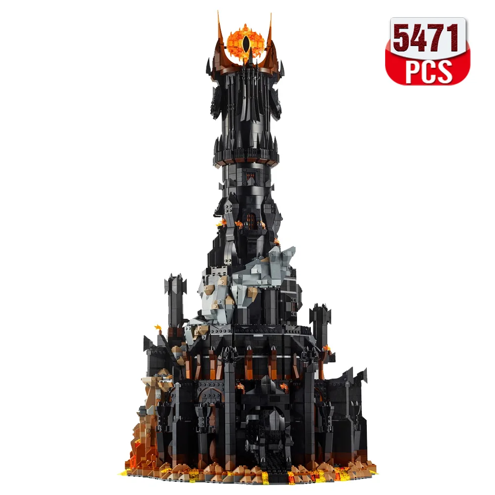 5471Pcs Creative Expert Icons 10333 Black Tower Dark Model Building Blocks MOC Brick Decor Toys For Kids Adult Collection Gifts