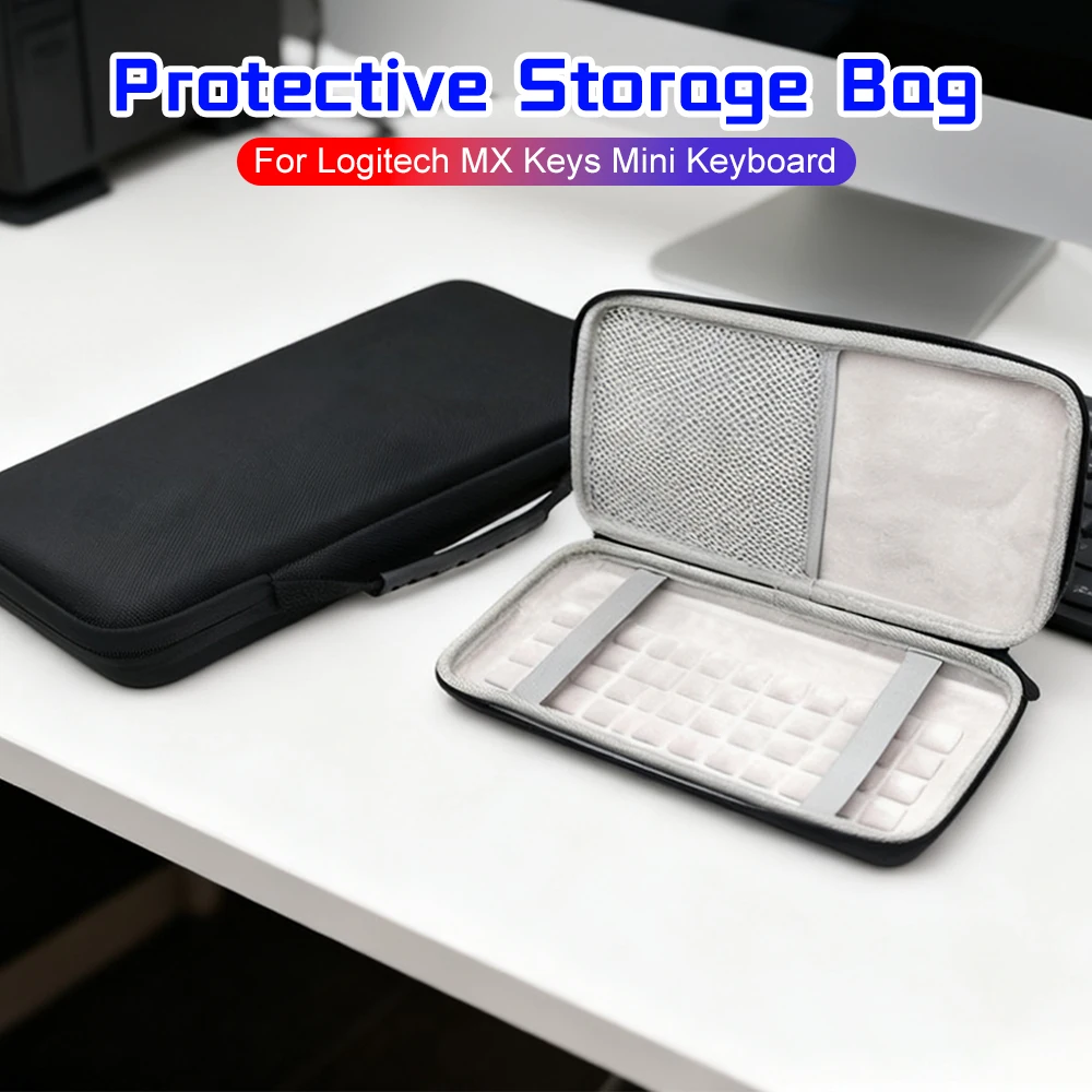 

Защитная сумка для хранения, противоударный чехол для переноски с защитой от падения, дорожный жесткий чехол из ЭВА, мини-аксессуары для хранения беспроводной клавиатуры