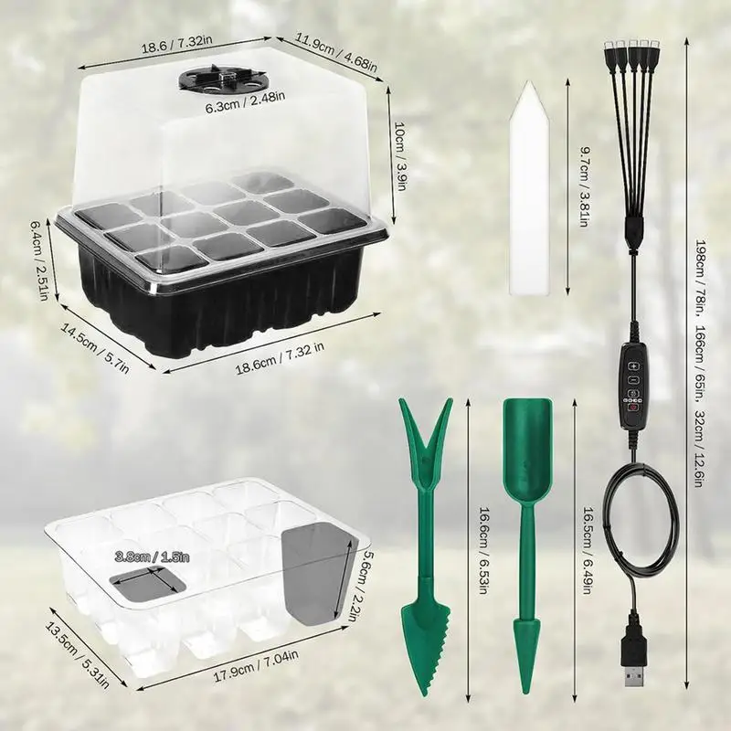 Vassoi di avviamento per piante vassoi di avviamento con coperchi rialzati Kit di Clone e propagazione delle piante vassoio di germinazione per giardinaggio Indoor con