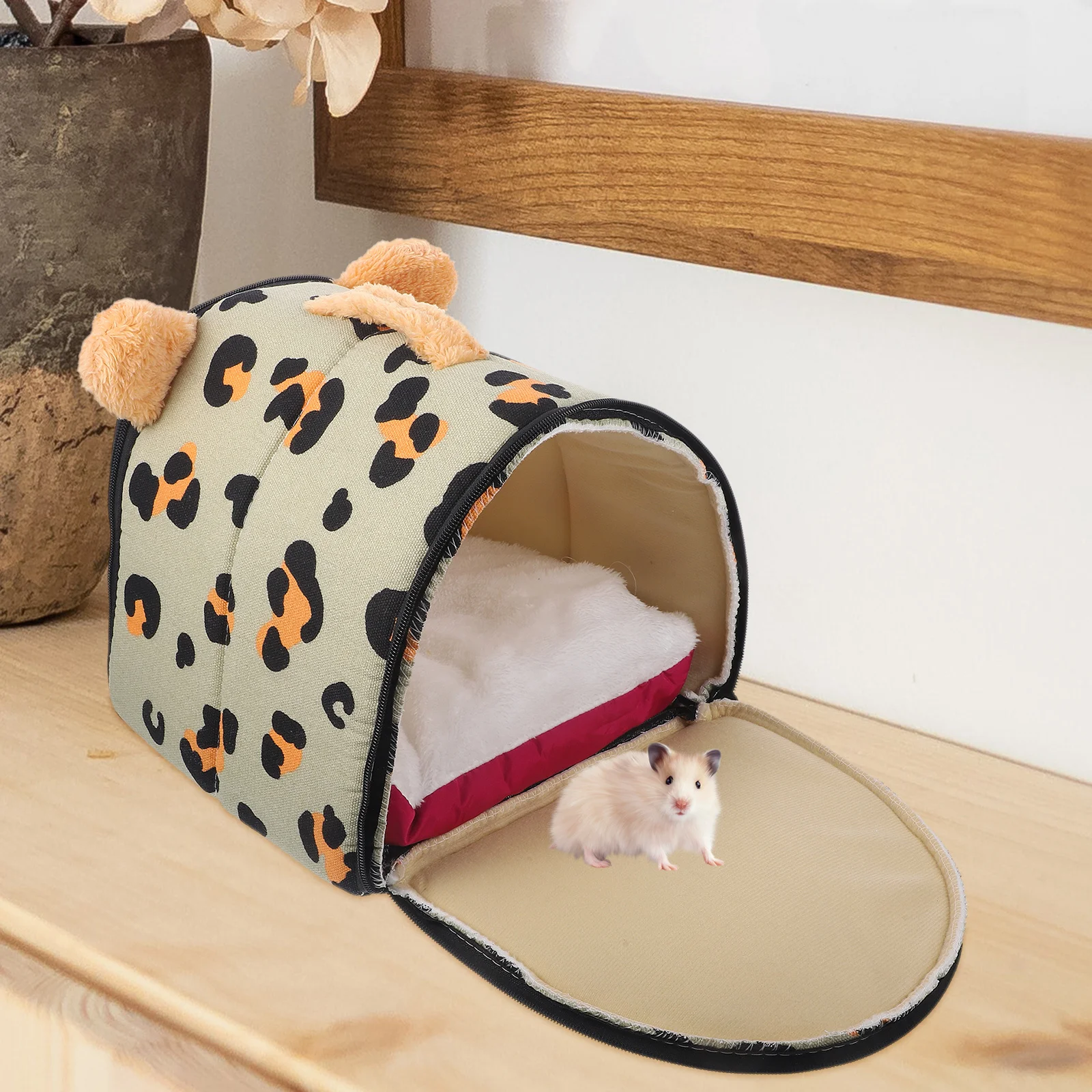 

Soft Warm Hamster House Fabric Small Animal Shelter Multi-Purpose Nest Comfortable Hideout for Hamsters Guinea Pigs Rabbits