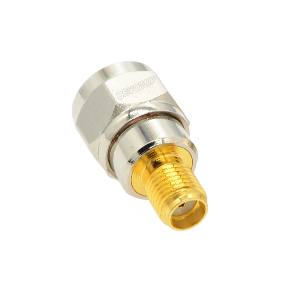 10PCS/Lot SMA Female Jack to F Type Male Plug Straight 50 Ohm RF Coaxial Adapter F Connector to SMA Convertor Gold Tone