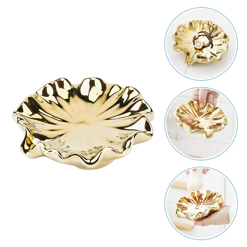 Drain Soap Dish Bathroom Holder Self Draining Ceramic Tray Container Water Dishes for Bar