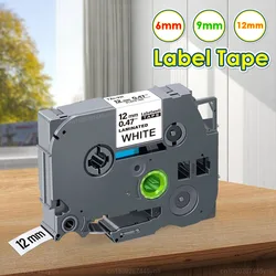 1Pcs Compatible Brother Label Tape tze231 tze221 tze211 631 Black on White /Yellow for Brother P Touch Label Printer PT-H110 105