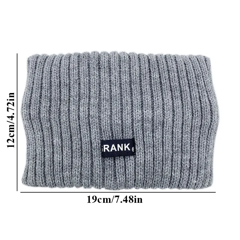 Headband de malha larga para mulheres, faixa de cabelo esportiva monocromรกtica, headwrap quente, elรกstico punk, headwear quente, inverno e outono