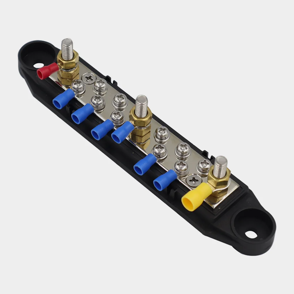 

Distribution Block Set Terminal for Auto Bus Bar Car Electrical Trailer Durable Brass Contact Plates Marine for Vehicles