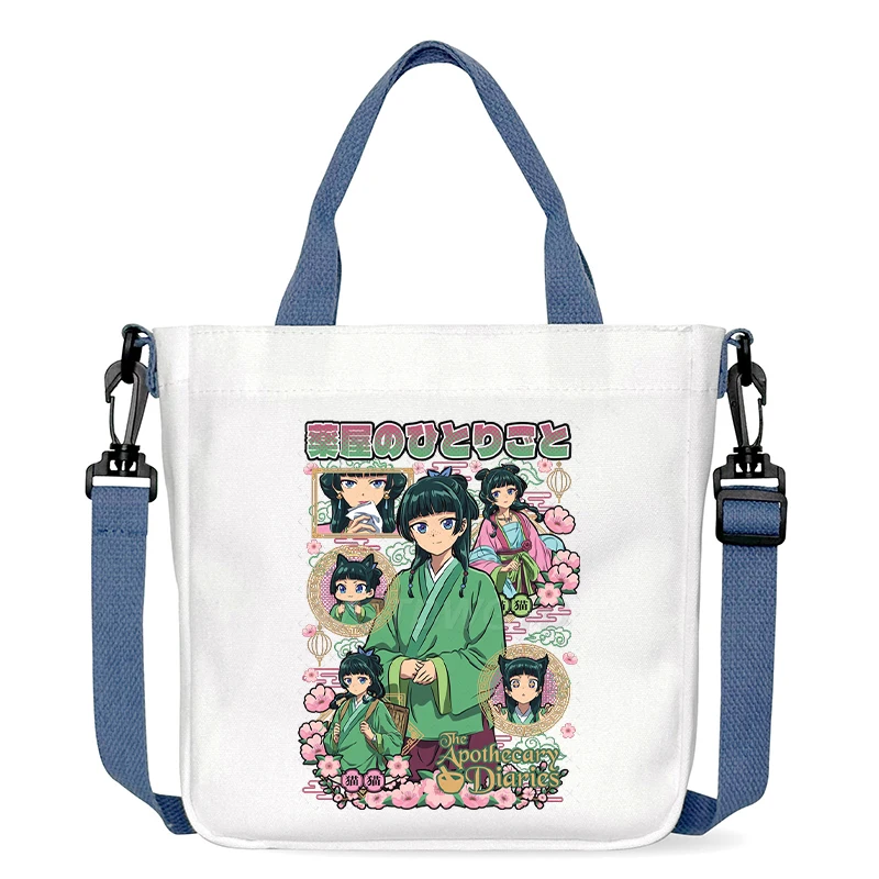 يوميات الصيدلية حقيبة كروسبودي للنساء حقيبة كتف في الهواء الطلق المحمولة مربع حقيبة ساعي Maomao أنيمي هدية عيد ميلاد للأطفال